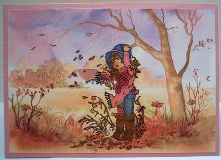 Autumn Farm Original Watercolour Painting by Deborah Braun