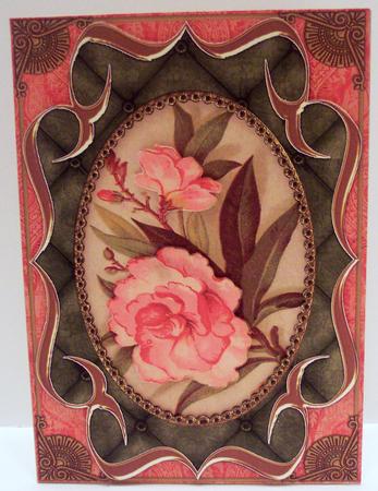 Oriental Peony Fancy Bracket A4 Picture Topper Sheet by Deborah Braun