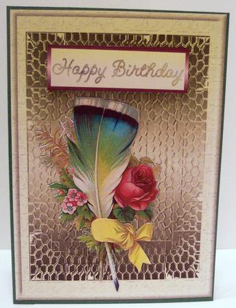 Victorian Vintage Floral Bouquet Quick Card Front by Deborah Braun