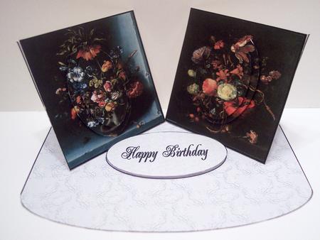 Twisted Easel Vintage Flowers 2 by Deborah Braun
