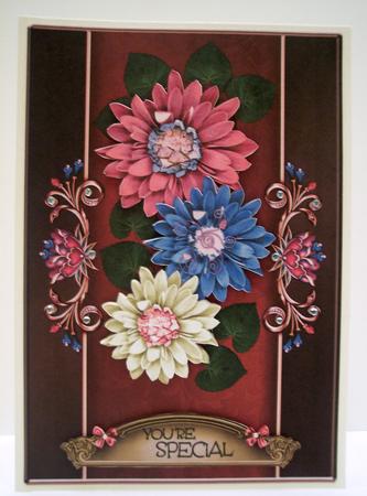 Abundance of Blossoms Card Front with Step by Step by Deborah Braun