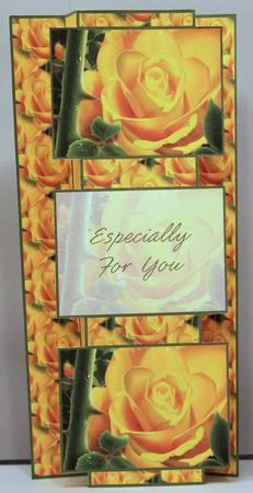 Big Beautiful Yellow Rose 3 Panel Foldback by Deborah Braun