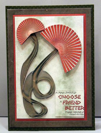 Stylized Chinese Floral Decoupage & Pyramid Card Kit by Deborah Braun