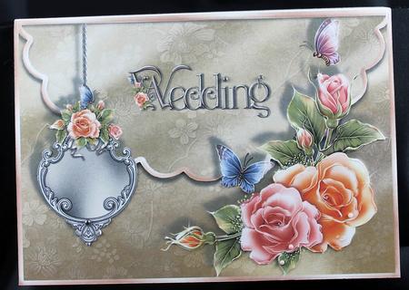 Beautiful Butterflies and Roses Wedding Scalloped Envelope by Deborah Braun