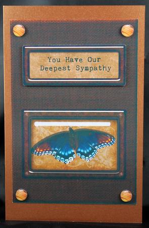 Brown Butterfly Topper Card by Deborah Braun