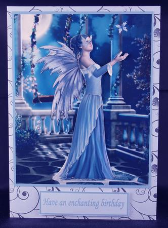 Butterfly Fairy in Blue Card Kit by Deborah Braun