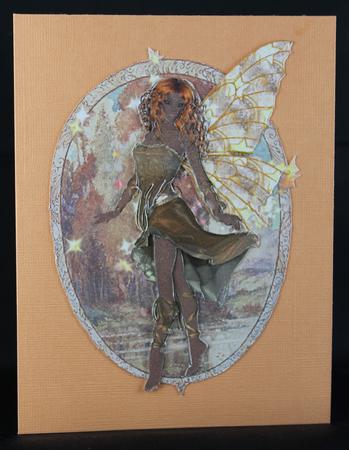 Gold Dust Fairy Decoupage by Deborah Braun