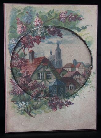 Lilac Cottage - Shaker Card by Deborah Braun