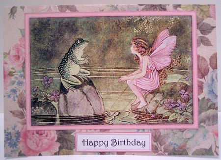 The Fairy and the Frog - Diamond Stacker Card by Deborah Braun
