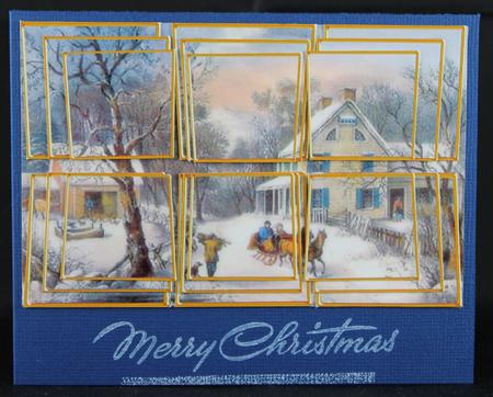 The Christmas Homestead 3D Card Panels by Deborah Braun