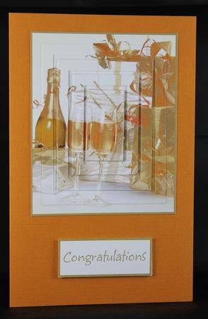 Celebration Wine Glasses and Champagne Concentric Pyramid by Deborah Braun
