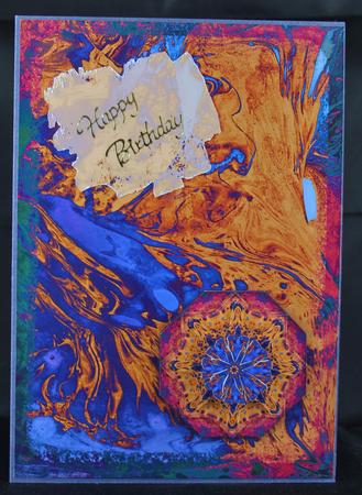 Abstraction Over Reality W/tag A5 Size 3D Medallion Card by Deborah Braun