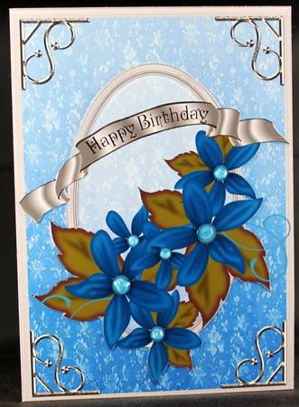 Flower Cluster Quick Card Fronts - Birthday, Thinking of You by Deborah Braun