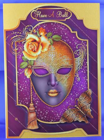 Masquerade Rose A4 Screen Card by Deborah Braun