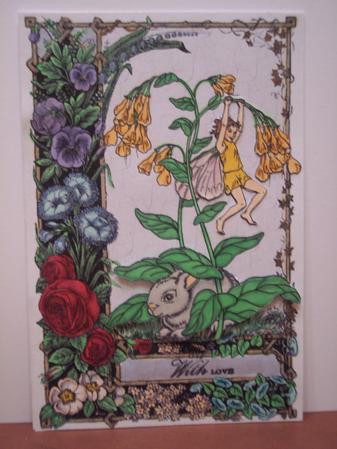 Bluebell Fairy Decoupage in Black & White by Deborah Braun