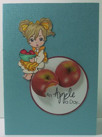An Apple a Day - Get Well Soon Card Front / Topper by Deborah Braun