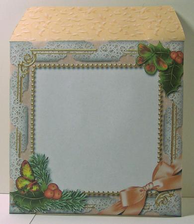 Christmas Welcome Door Holly 5 1/2 Inch Sq Matching Envelope by Deborah Braun