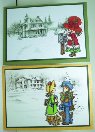 Christmas Scene Backgrounds by Deborah Braun