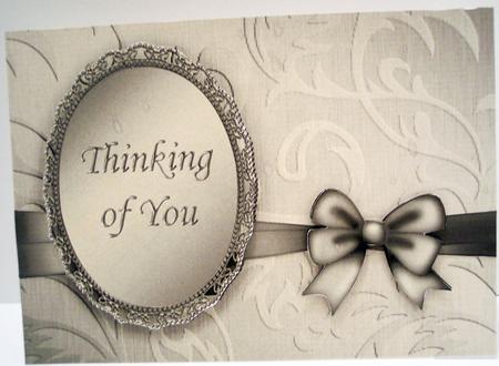 A5 Thinking of You Quick Card with 3D Decoupage by Deborah Braun