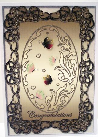 A4 "butterfly Wishes" Congratulations Card by Deborah Braun