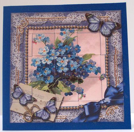 Forget Me Knots Butterfly 5inch 3D Paper Weaving Sheet by Deborah Braun