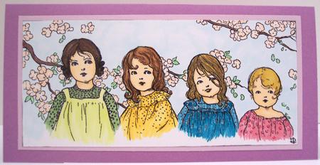 Little Girls 2 Digital Stamps by Deborah Braun