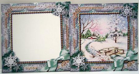 Winter Mornin Snow 3in Mini Card Envelope Scallop Bottom Aio by Deborah Braun