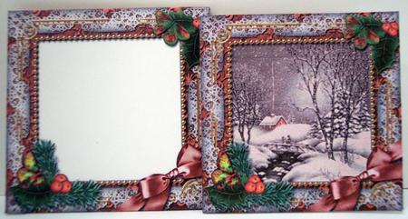 Winter Walk Holly 3in Mini Card Envelope Bottom Stacker Aio by Deborah Braun