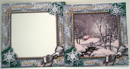 Winter Walk Snow 3in Mini Card Envelope Pointy Stacker Aio by Deborah Braun