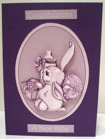A New Baby in Mauve You Will Be Great Parents Congratulations by Deborah Braun