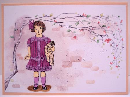 2 A5 Backgrounds for Your Decoupage Ladies & Rubber Stamps by Deborah Braun