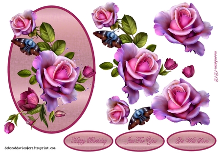 Butterfly Foldback Card by Deborah Davies
