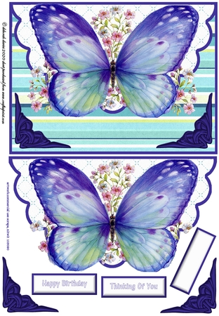 Butterfly Foldback Card by Deborah Davies