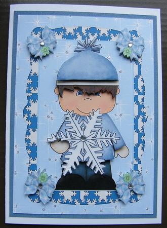 A4 Little Christmas Snowflake Boy by Debra Carpenter