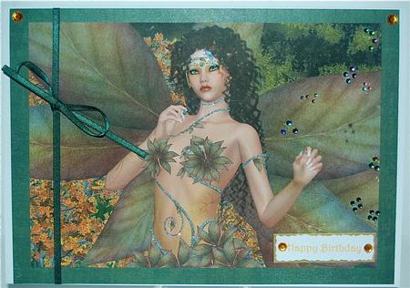 Woodland Fairy A4 Card Front by Debra Macey