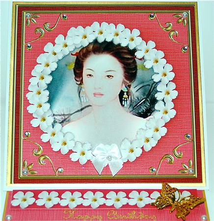 Oriental with Blossoms.pink by Debra Macey
