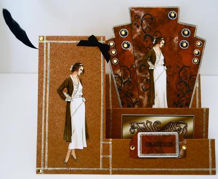 Art Deco Lady with Marble Panels by Debra Macey