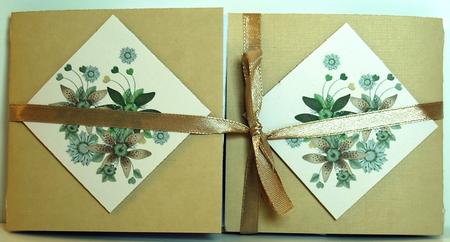 Exploding Card Green Flowers by Debra Macey