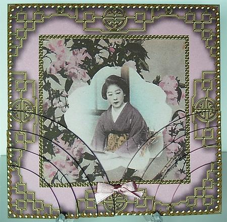 Blossom Girl 6 Inch Duo Corner Stack Card Front by Debra Macey