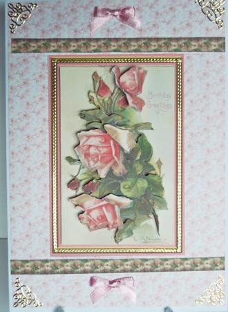Birthday Roses Decoupage by Debra Macey