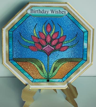 Stained Glass Plate Card 1 by Debra Macey