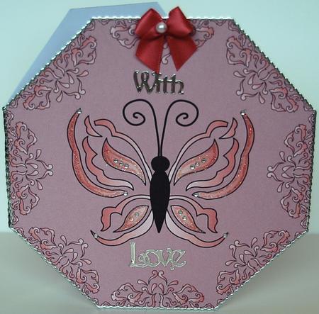 Elegant Octagon Shaped Card by Debra Macey