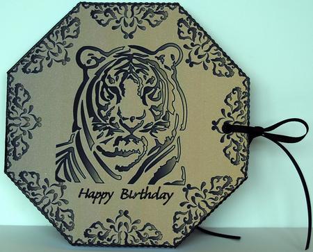 Majesty Octagon Shaped Card by Debra Macey