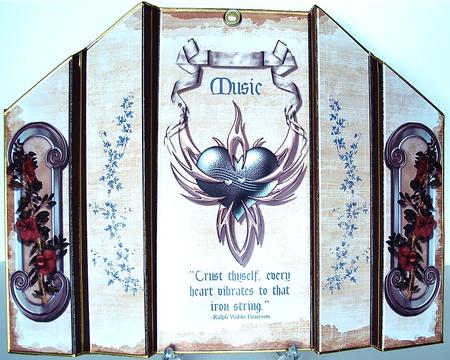 Joy of Music Vintage Theatre Fold Card by Debra Macey