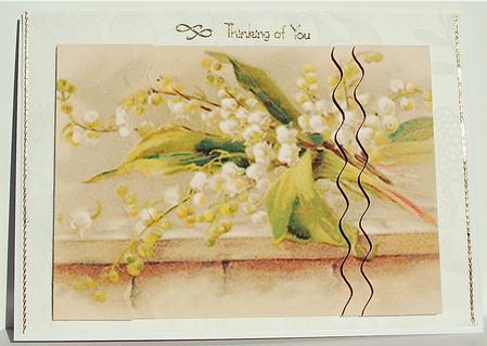 Lily of the Valley Wavy Side Stacker by Debra Macey