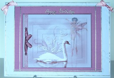 Swan and Fairy Fantasy Pyramid Topper by Debra Macey