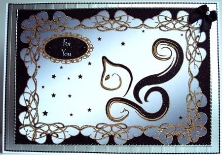 A4 "cat Fantasy" Silver by Debra Macey