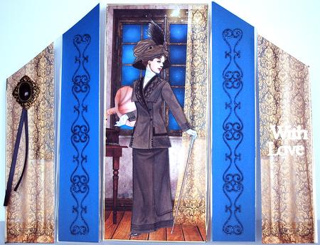 Vintage Theatre Fold Card by Debra Macey