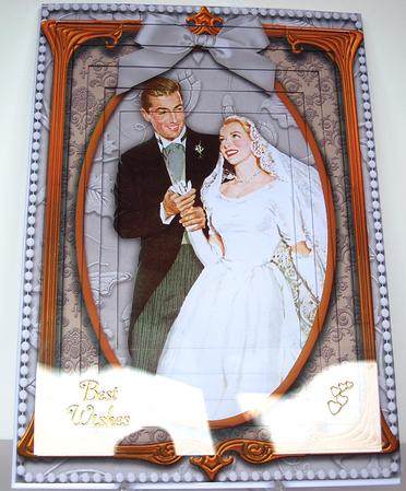 Elegant Wedding Couple Tunnel Card Topper A4 Kit by Debra Macey