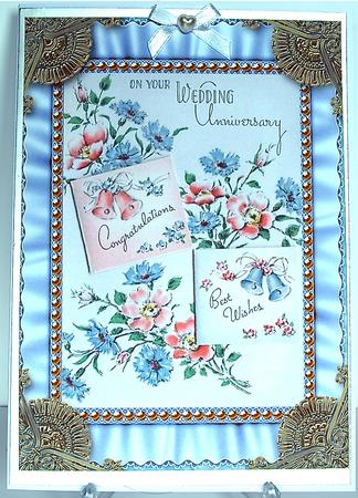 Wedding Anniversary Ruffle A4 Picture Sheet by Debra Macey